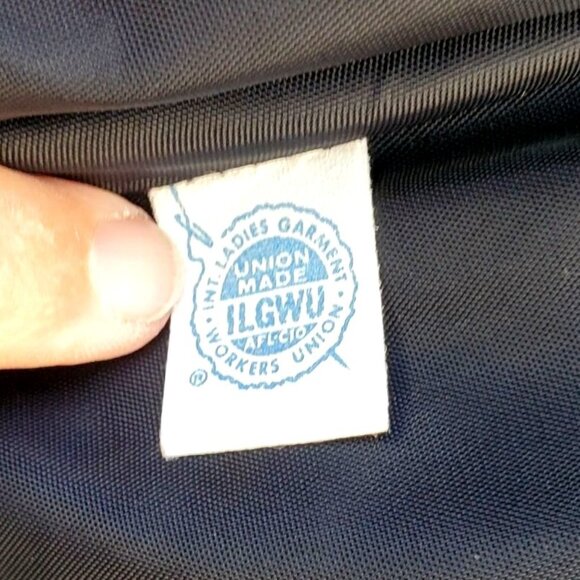 60s Black Dress Linen Wrap Soutache Ribbon Frog Buttons Union Label Size 8 - Picture 3 of 14